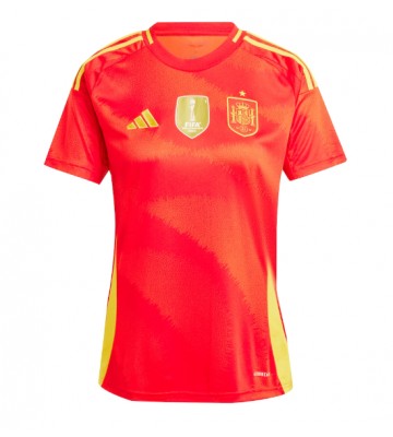 Spanien Replika Hjemmebanetrøje Dame EM 2024 Kortærmet